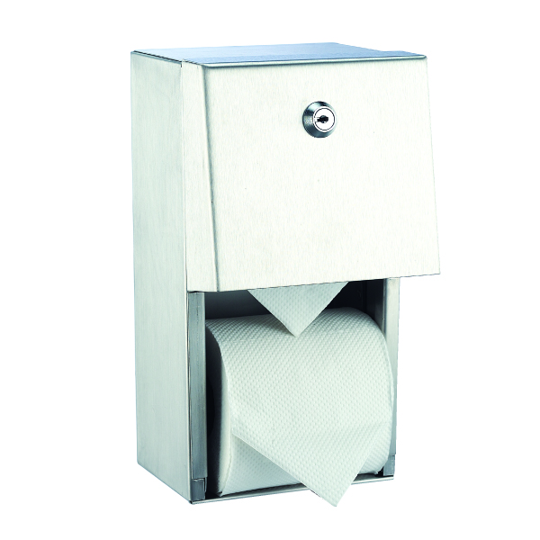 Dual Roll Toilet Paper Dispenser (Surface Mounted) Metpar